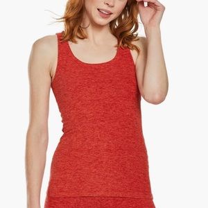 BEYOND YOGA New Spacedye Crossed My Mind open back yoga tank orange red yoga